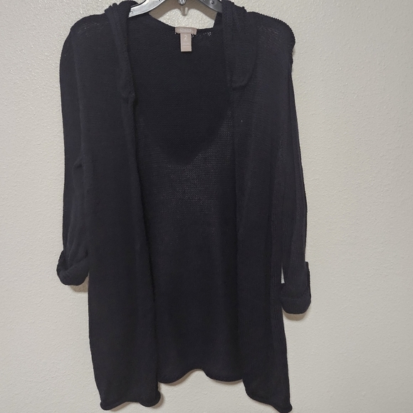 Chico's hoodie sweater light knit size 2  = Medium - Picture 1 of 13